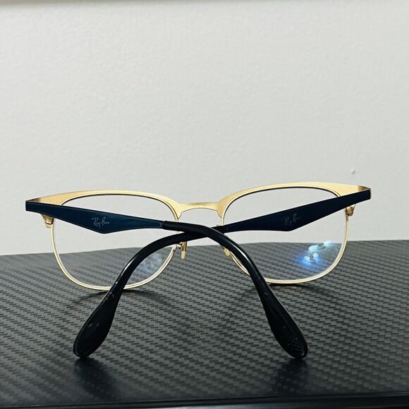 Ray Ban RX 6346-2872 Gold with Royal Blue Eyeglasses Frames Only Discontinued - Picture 9 of 13